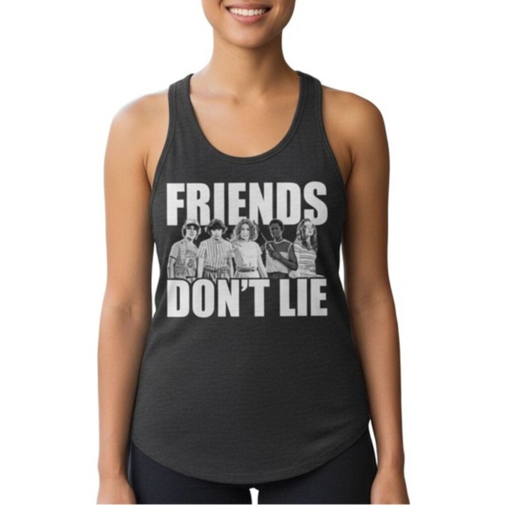 Next Level Apparel Stranger Things “Friends don’t lie” Tank | XL